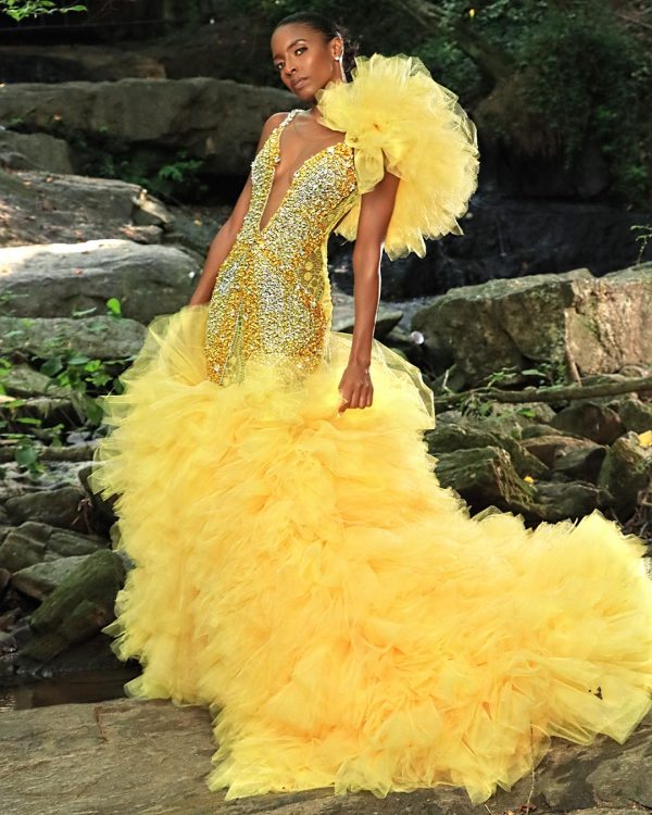 Clouded yellow- S.Merritt  Collection Prom Dress - Image 2