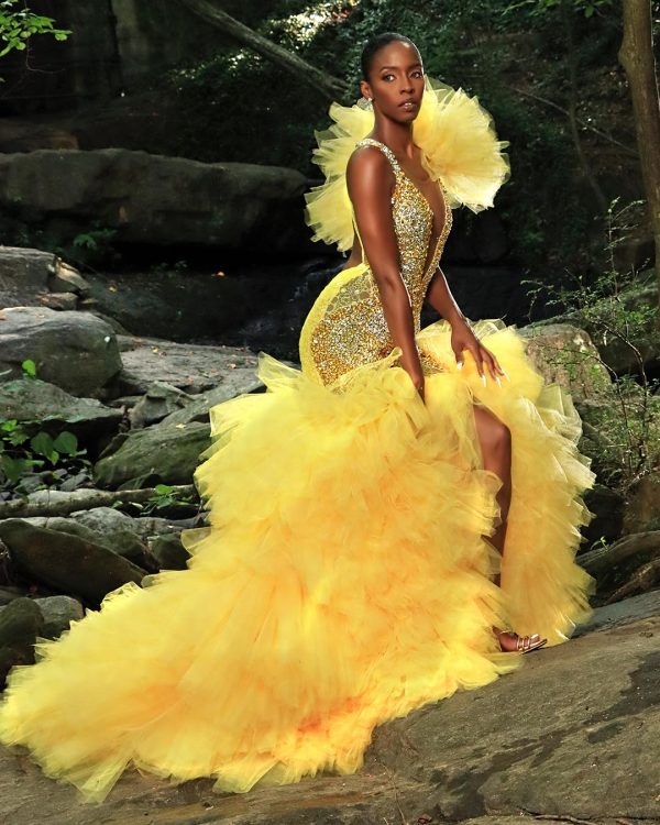 Clouded yellow- S.Merritt  Collection Prom Dress - Image 3