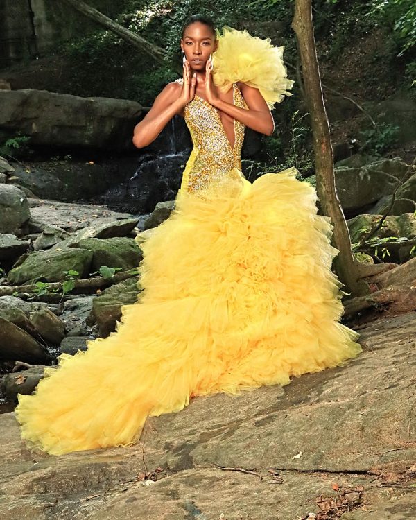 Clouded yellow- S.Merritt  Collection Prom Dress - Image 5